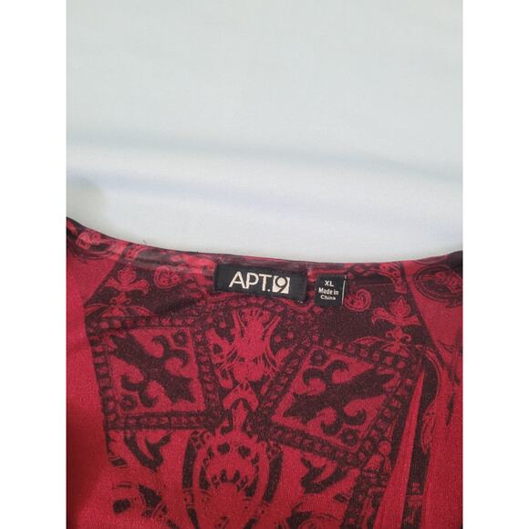 Y2k Apt 9 Velvet Babydoll Tunic Top Size XL Red Vamp Grunge Whimsigoth - Picture 4 of 9